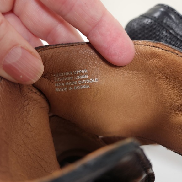 MIZ MOOZ COLETTE BLACK LEATHER BUCKLE MULE SANDAL SIZE 38/7.5 WORE ONCE - Picture 3 of 8